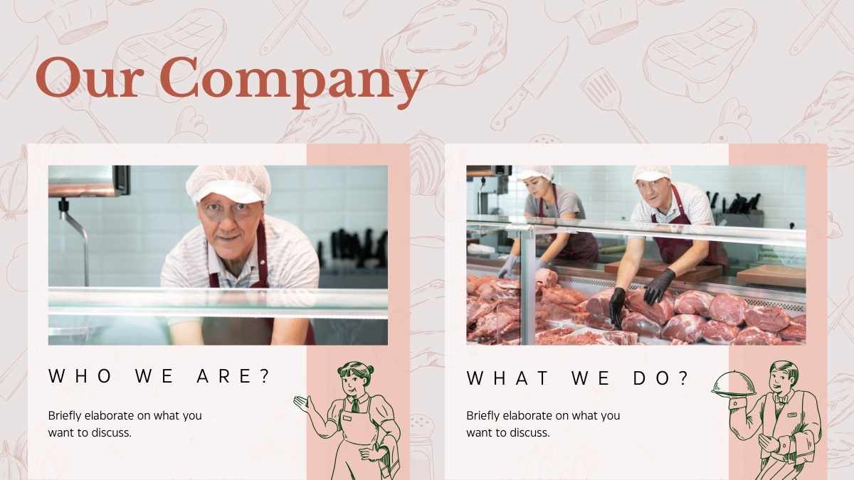 Slide Rencana Bisnis Toko Daging dengan Ilustrasi - slide 5