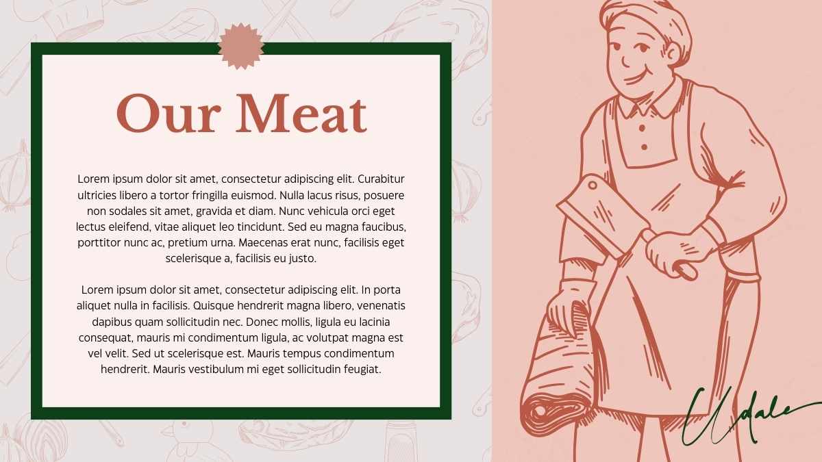 Slide Rencana Bisnis Toko Daging dengan Ilustrasi - slide 8