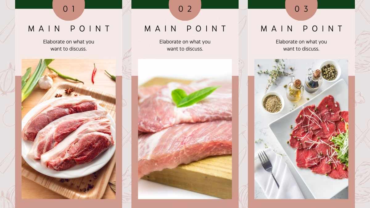 Slide Rencana Bisnis Toko Daging dengan Ilustrasi - slide 9