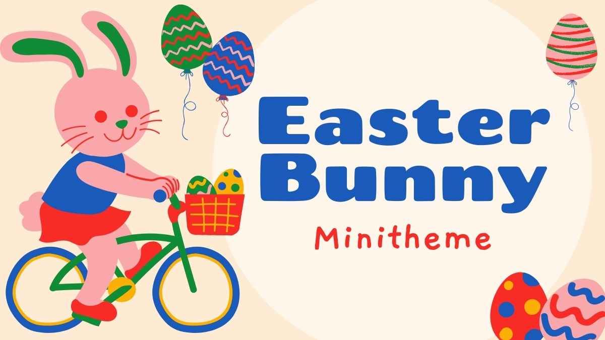 Illustrated Cartoon Easter Bunny Minitheme - slide 0