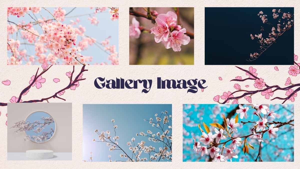 Temporada ilustrada de flores de cerejeira - slide 9