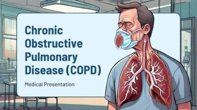 慢性閉塞性肺疾患（COPD）のイラスト