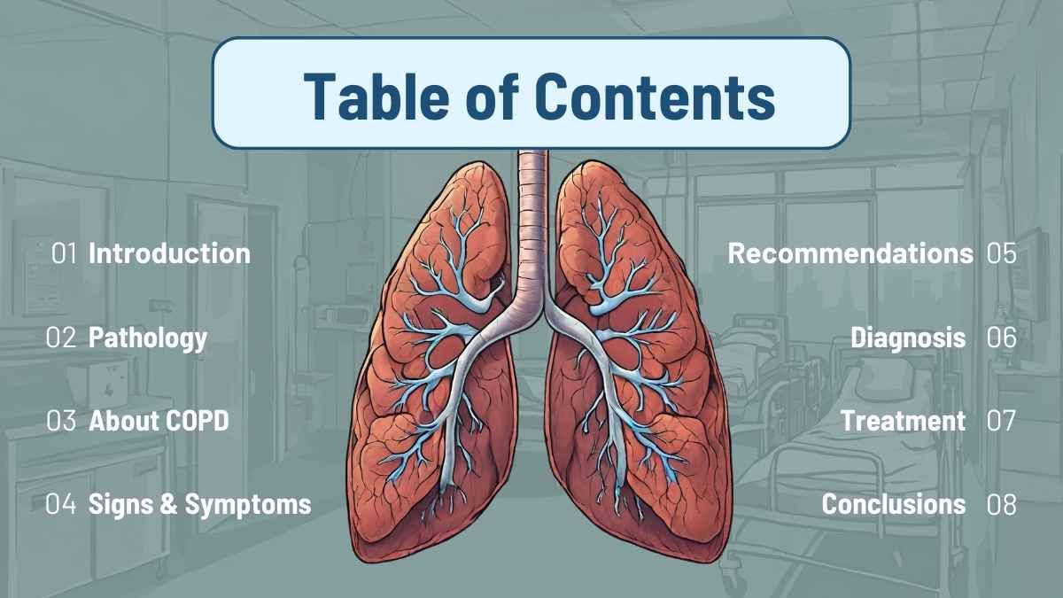 慢性閉塞性肺疾患（COPD）のイラスト - slide 2