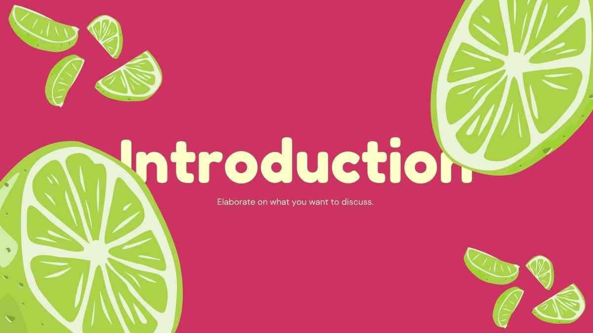 Frutas coloridas ilustradas - diapositiva 3