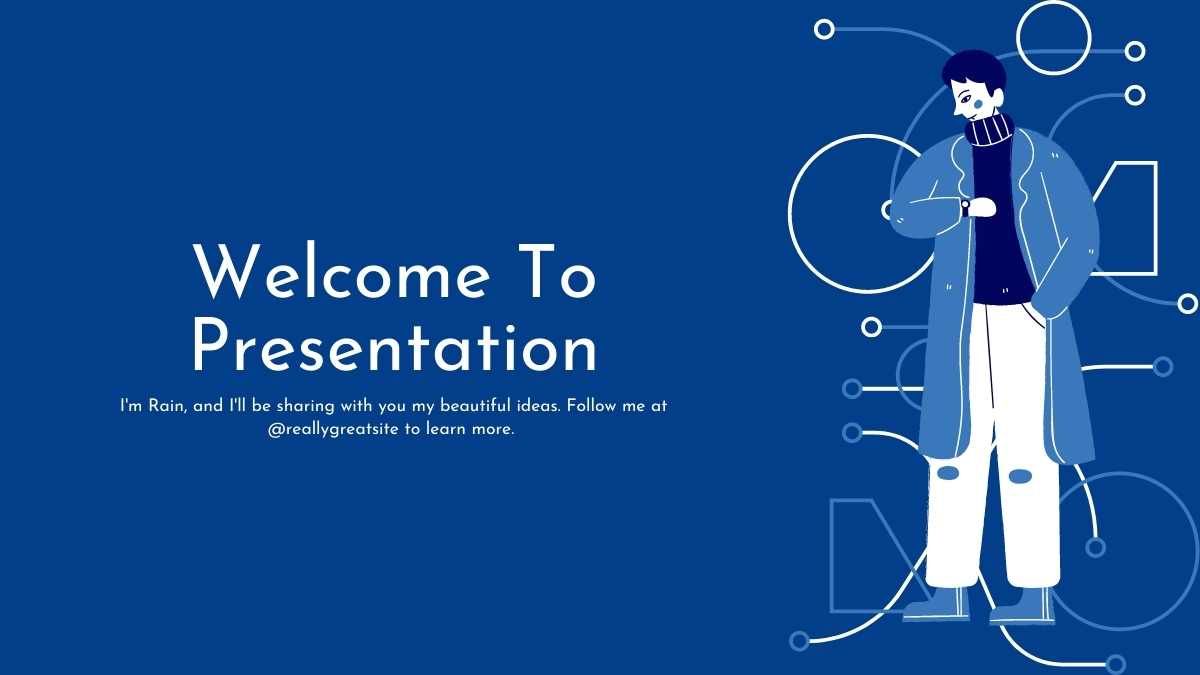 Illustrated Blue Connections Presentation - slide 4