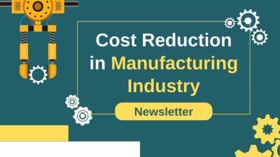 Illustrated Cost Reduction in Manufacturing Industry Newsletter Slides