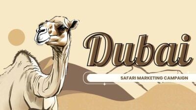 Illustrated Dubai Desert Safari Marketing Campaign
