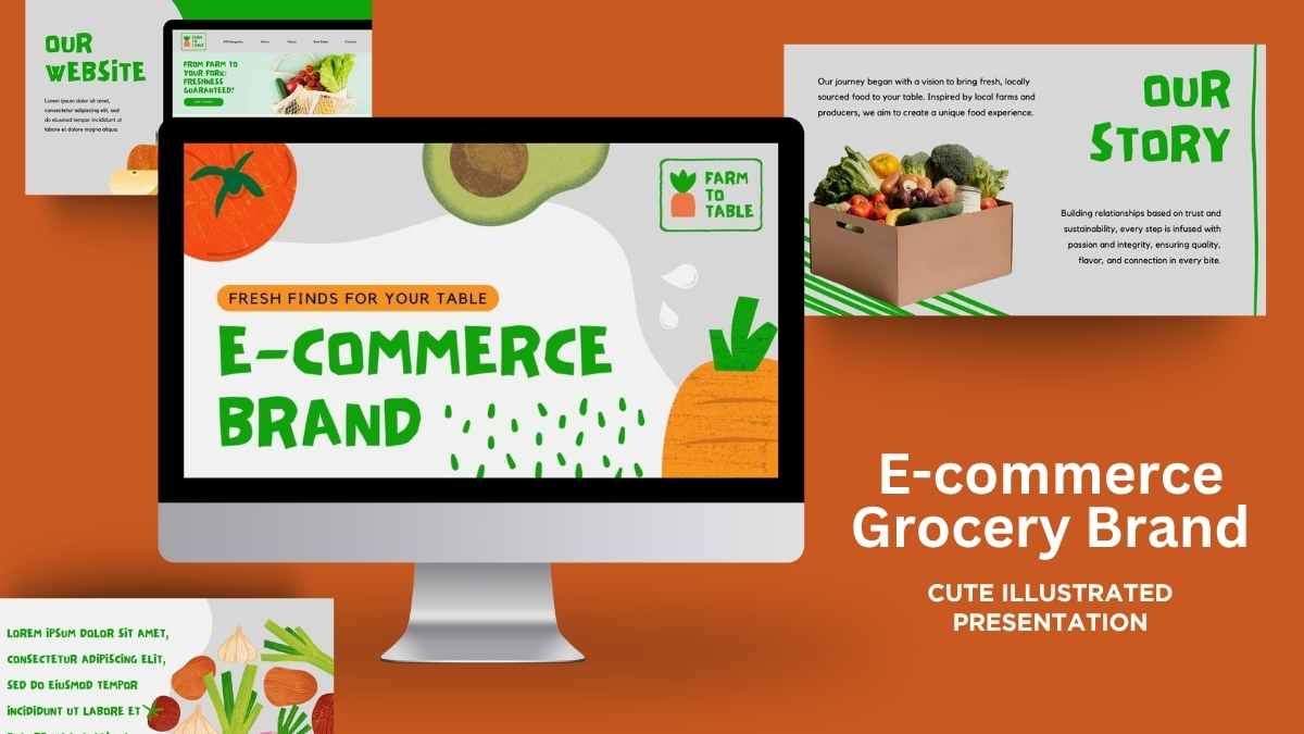 Illustrated E commerce Brand Slides