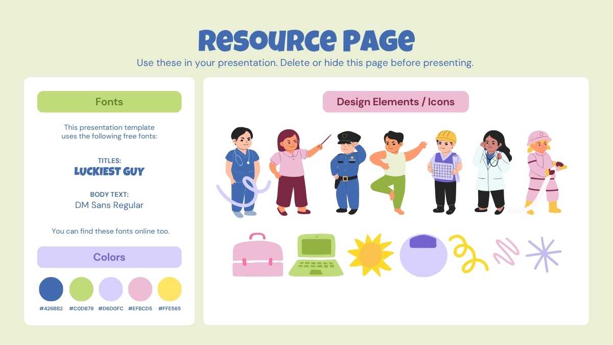Illustrated Elementary School Career Day Slides - slide 13