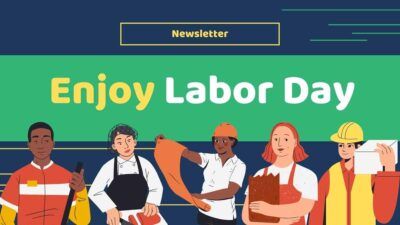 Slides Carnival Google Slides and PowerPoint Template Illustrated Enjoy Labor Day Newsletter 2