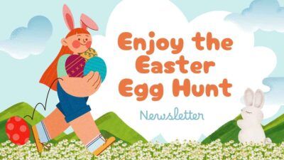 Slides Carnival Google Slides and PowerPoint Template Illustrated Enjoy the Easter Egg Hunt Newsletter 1