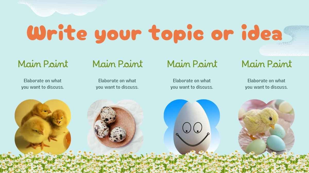 Disfruta del boletín de búsqueda de huevos de Pascua Plantilla de presentación - diapositiva 4