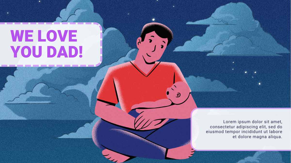 Hari Ayah dan Anak Perempuan Berjalan Bersama dengan Ilustrasi - slide 13