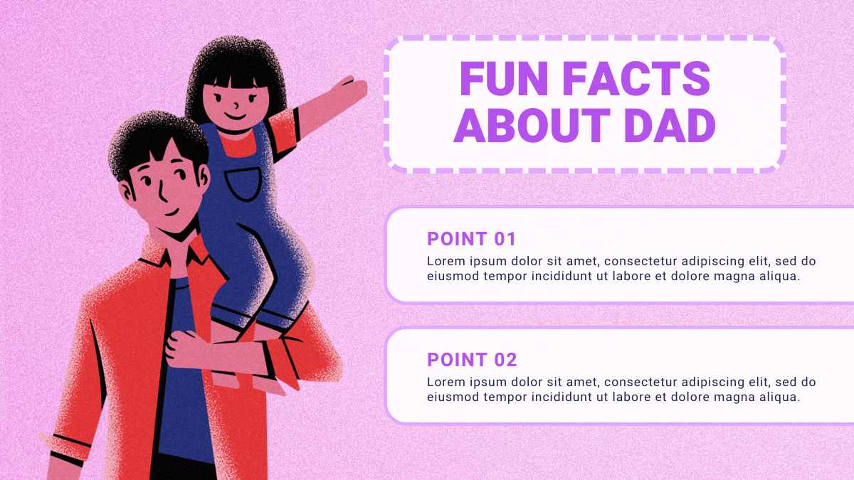 Hari Ayah dan Anak Perempuan Berjalan Bersama dengan Ilustrasi - slide 4