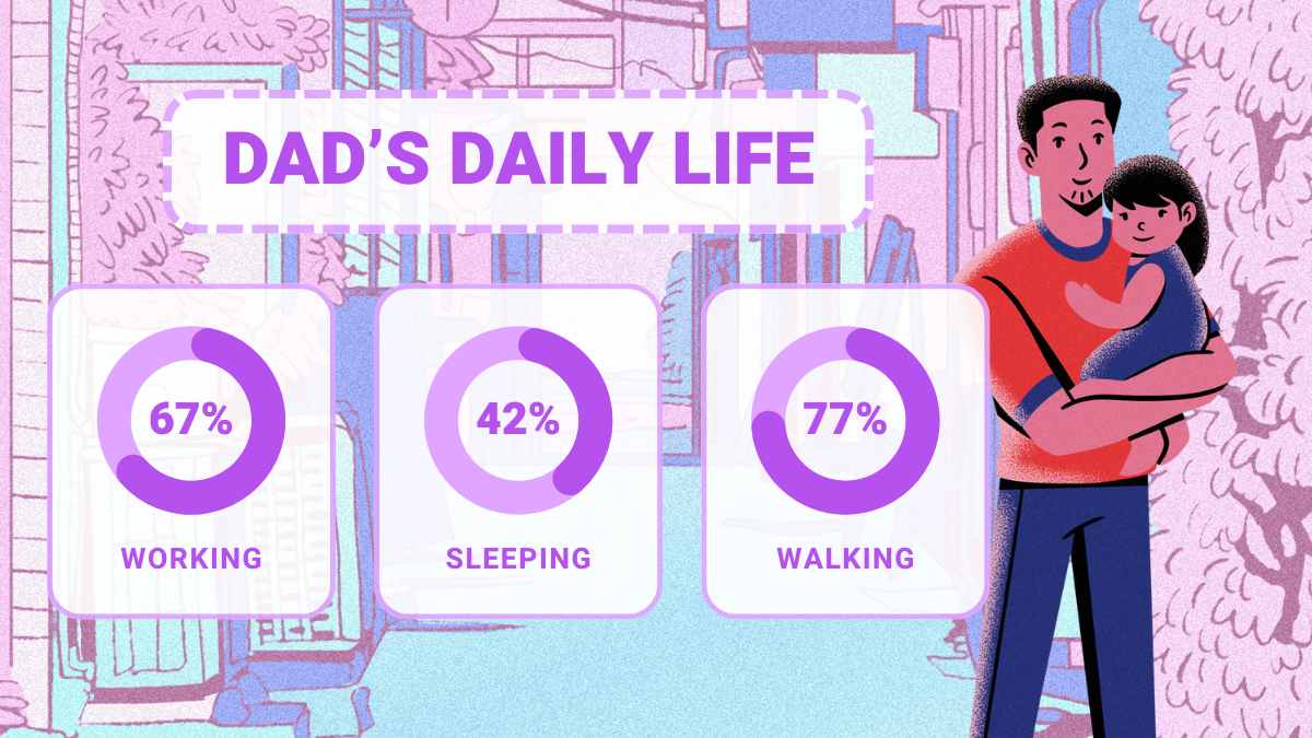 Hari Ayah dan Anak Perempuan Berjalan Bersama dengan Ilustrasi - slide 6