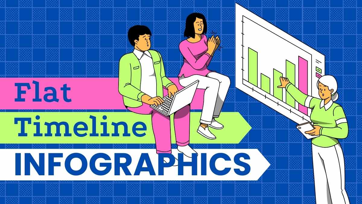 Illustrated Flat Timeline Infographics - slide 1