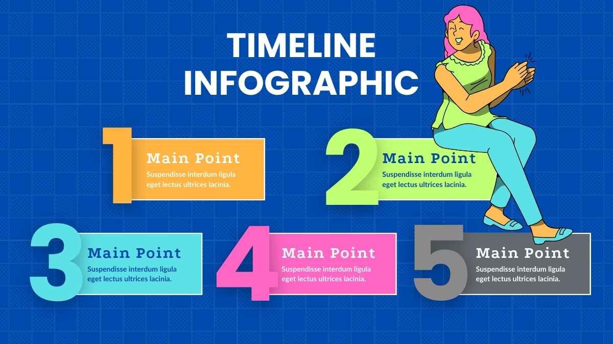 Illustrated Flat Timeline Infographics - slide 7