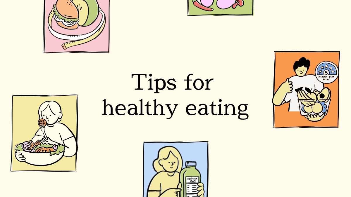 Illustrated Food and Nutrition Slides - slide 10