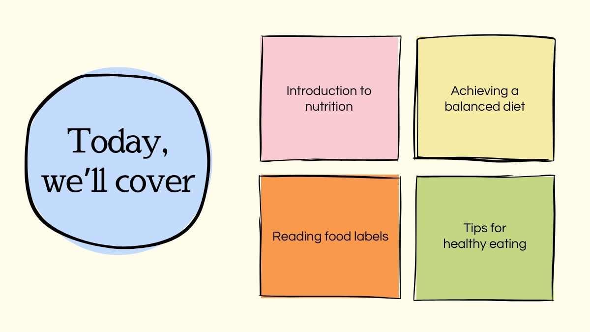 Illustrated Food and Nutrition Slides - slide 2