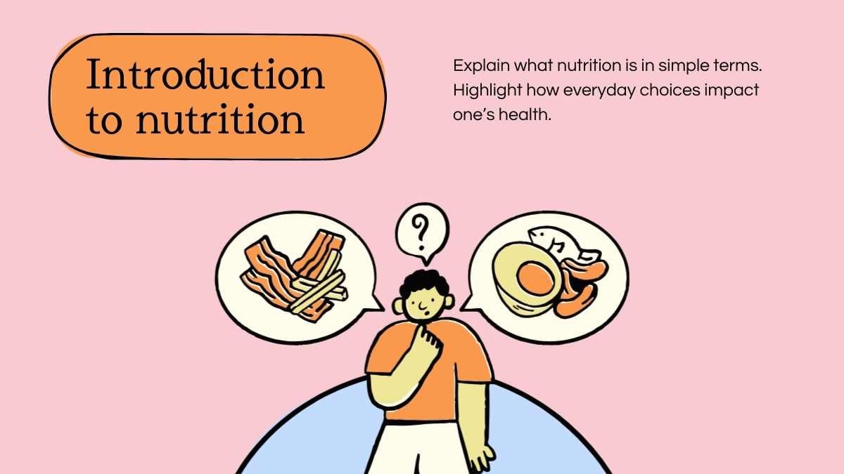 Illustrated Food and Nutrition Slides - slide 4