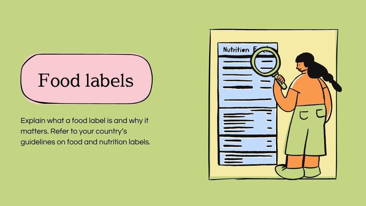Illustrated Food and Nutrition Slides - slide 7
