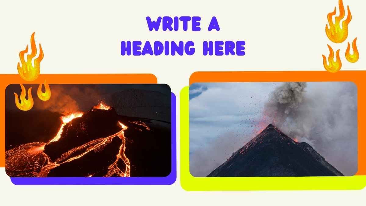 Aprendizagem ilustrada sobre vulcões e lava - slide 9