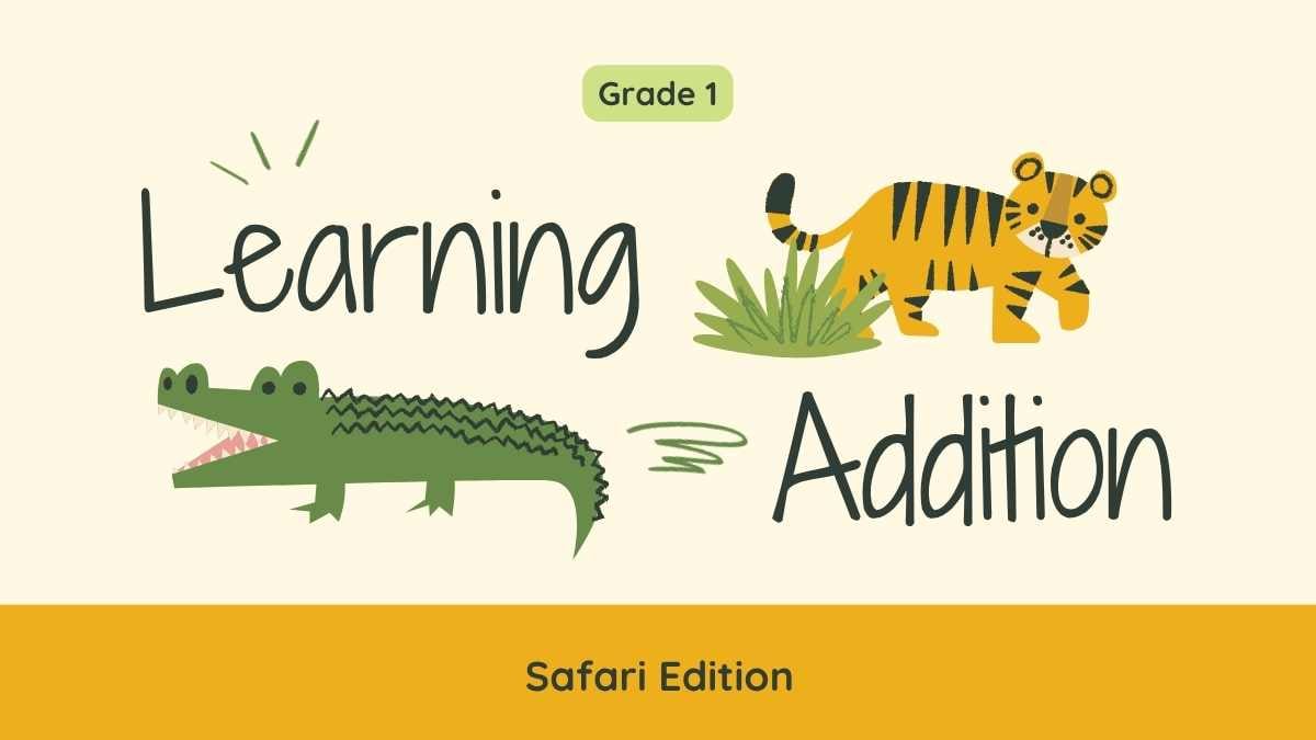 Illustrated Grade 1 Addition Slides - slide 1