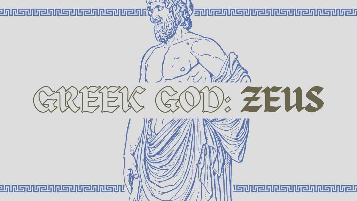 Illustrated Greek God: Zeus - slide 0