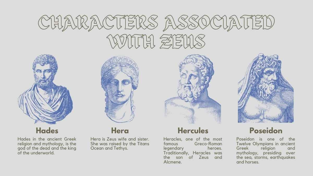 Illustrated Greek God: Zeus - slide 5