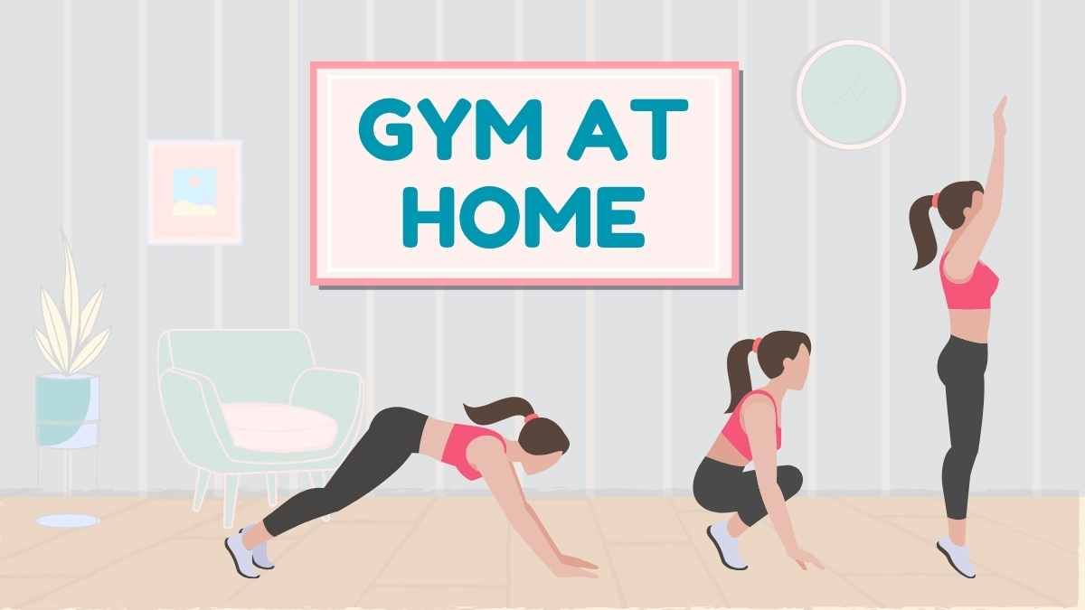 Illustrated Gym at Home - slide 0
