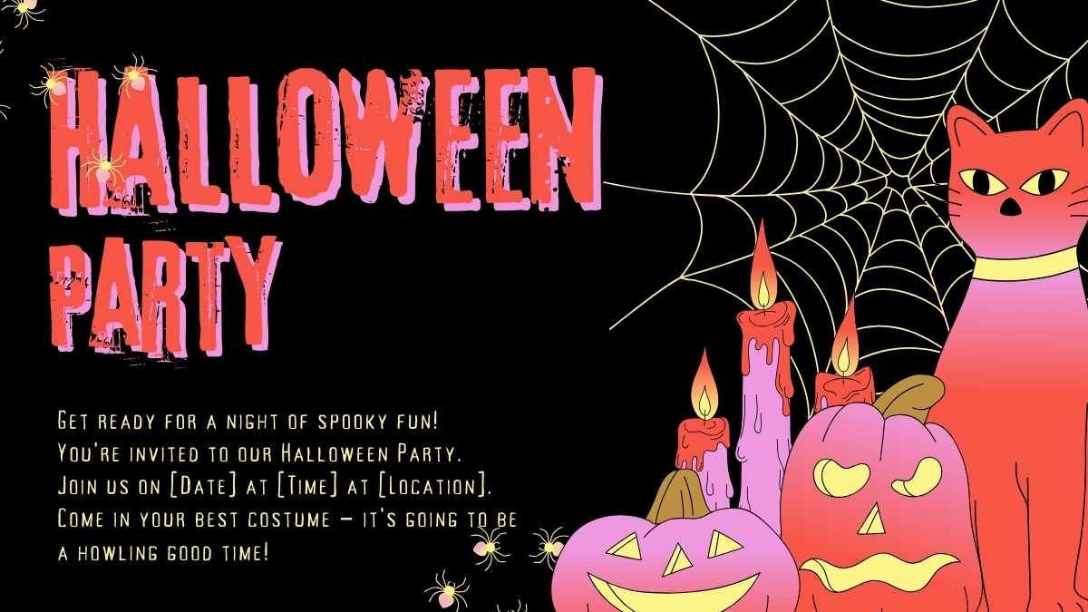 Convites ilustrados para festas de Halloween - slide 12