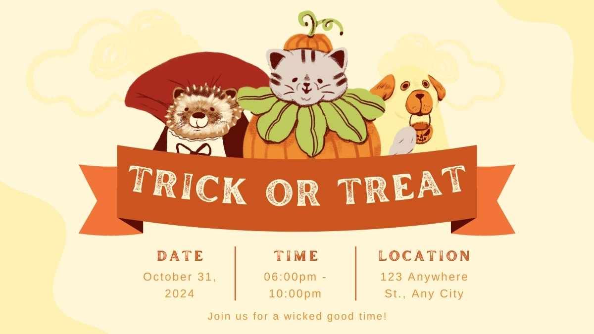 Illustrated Halloween Party Invitations - slide 6