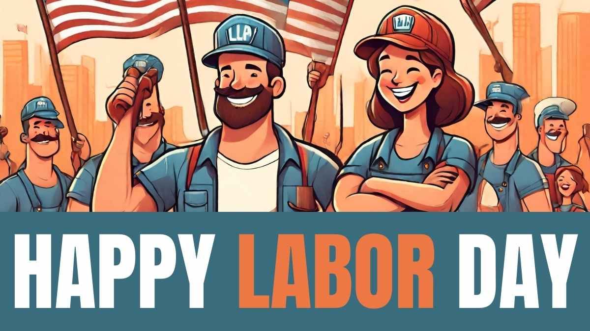 Illustrated Happy Labor Day! - slide 0