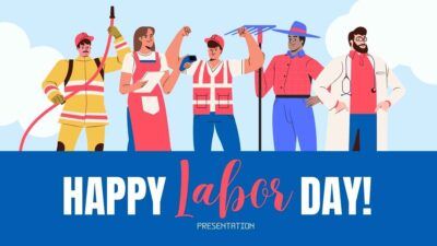Slides Carnival Google Slides and PowerPoint Template Illustrated Happy Labor Day! 2