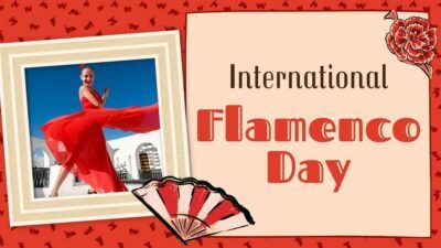 Slides Carnival Google Slides and PowerPoint Template Illustrated International Flamenco Day 2