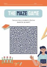 Illustrated Maze Game Worksheet