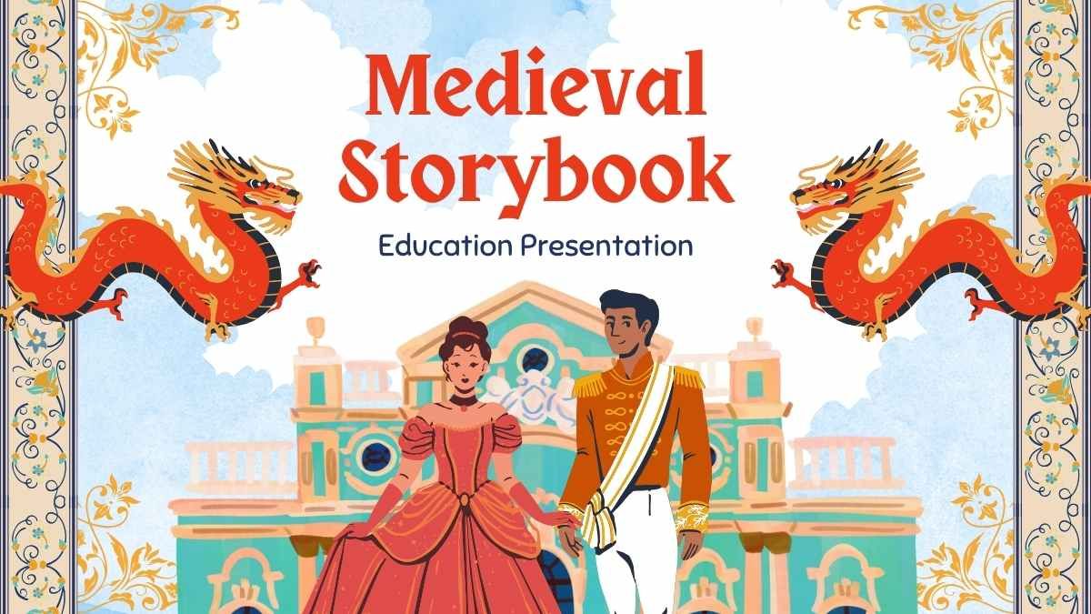 Livro de histórias medieval ilustrado - slide 0