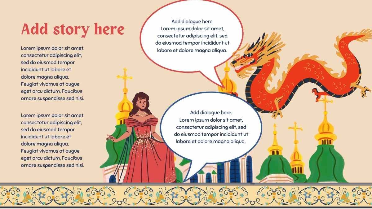 Livro de histórias medieval ilustrado - slide 14