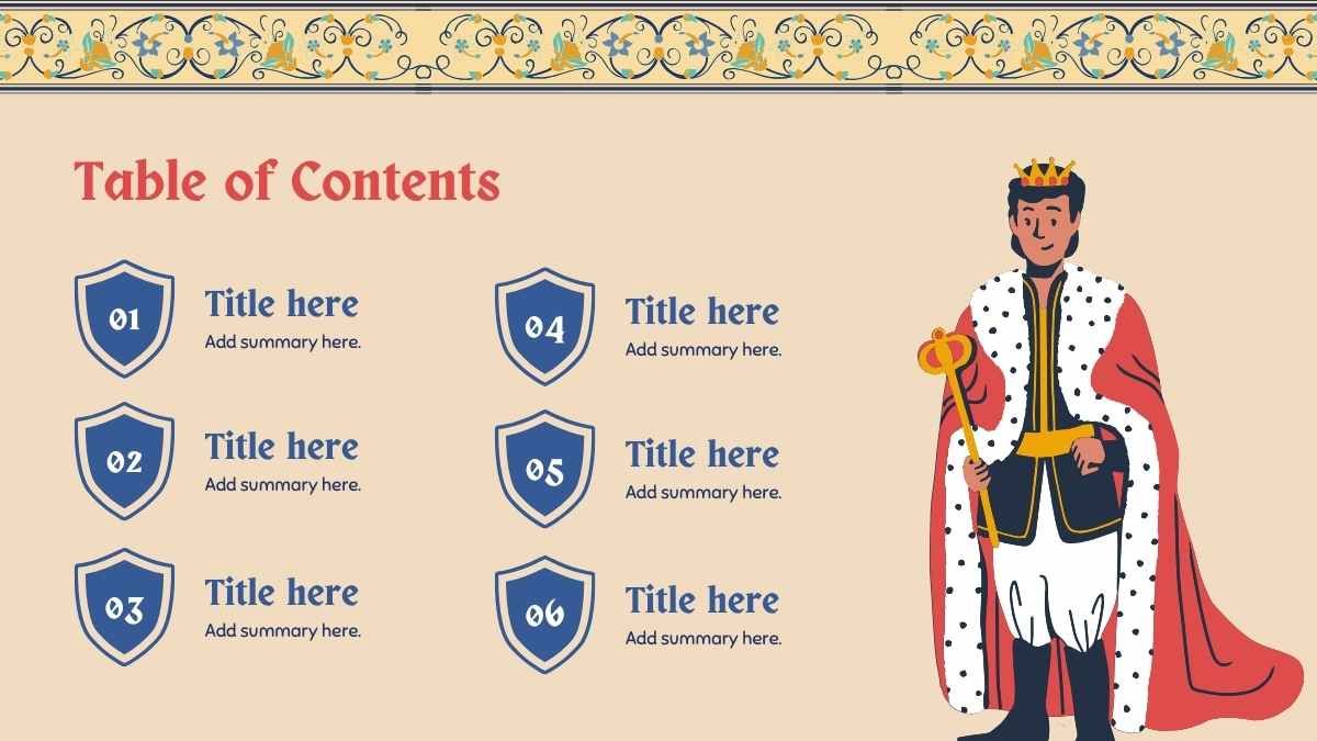 Livro de histórias medieval ilustrado - slide 5