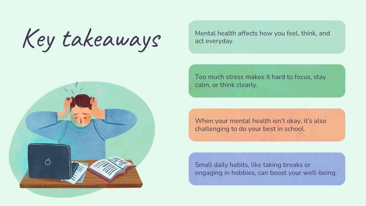 Illustrated Mental Health and Academic Success - slide 13