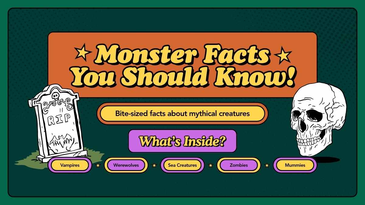 Illustrated Monster Facts Slides - slide 1