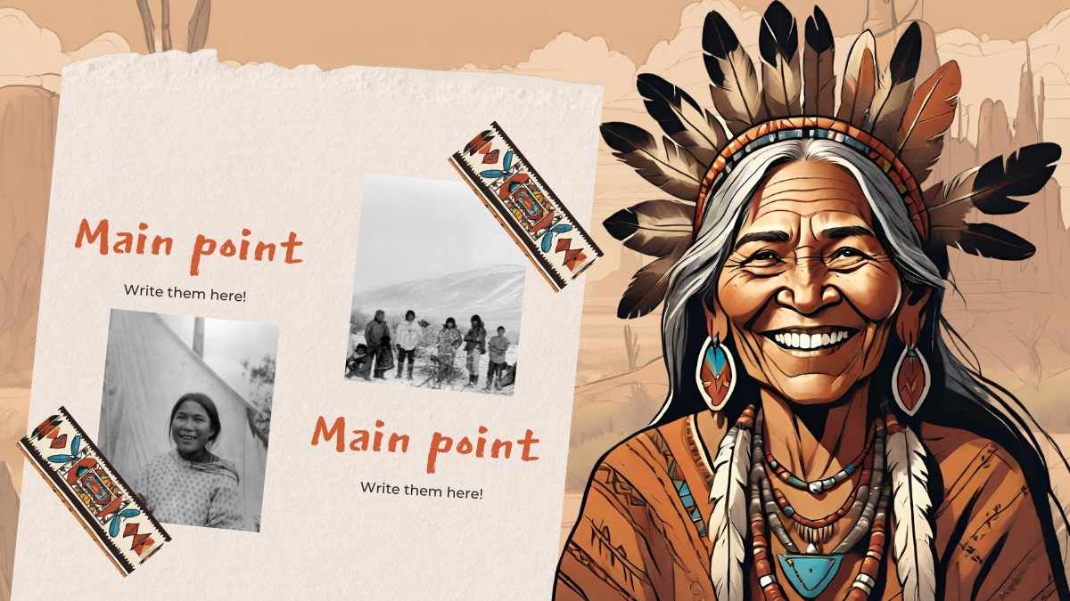 Illustrated Native American Lesson - slide 9