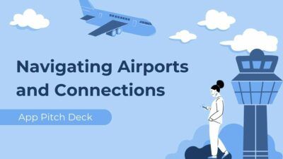 Illustrated Navigating Airports and Connections App Pitch Deck