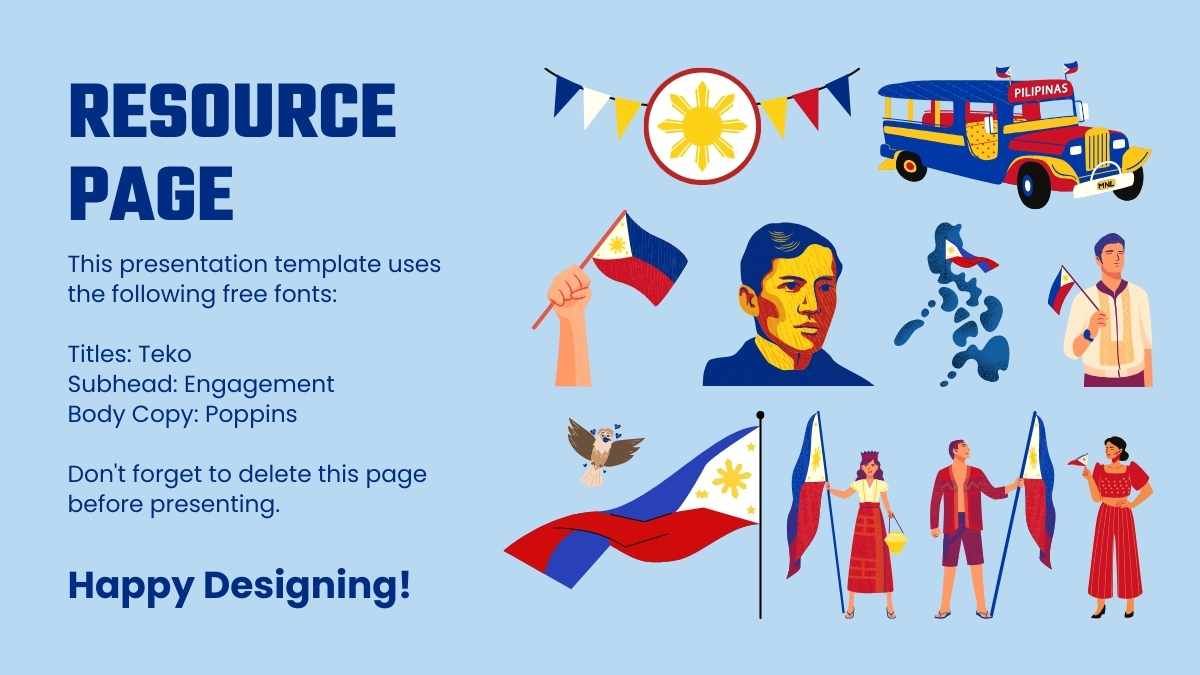 필리핀 독립 기념일 일러스트 - slide 13