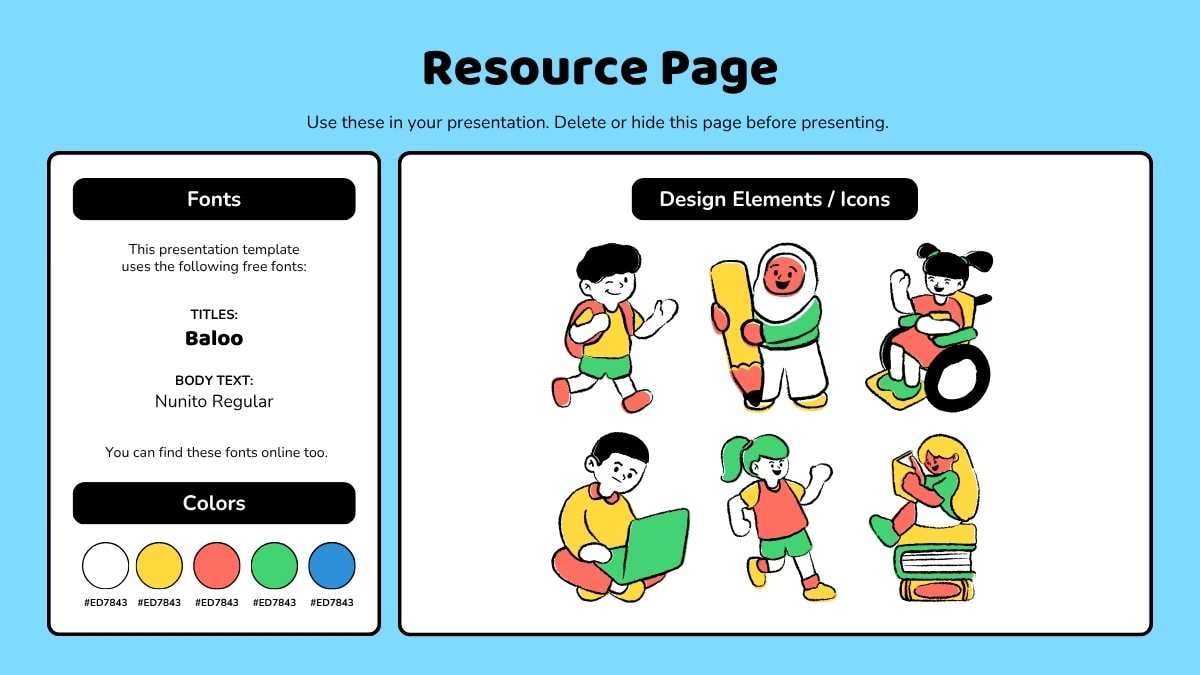 Illustrated Primary School Slides - slide 14