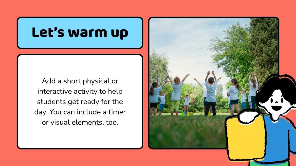 Illustrated Primary School Slides - slide 3