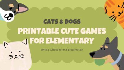 Illustrated Printable Cute Games for Elementary