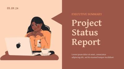 Illustrated Project Status Report Executive Summary Slides