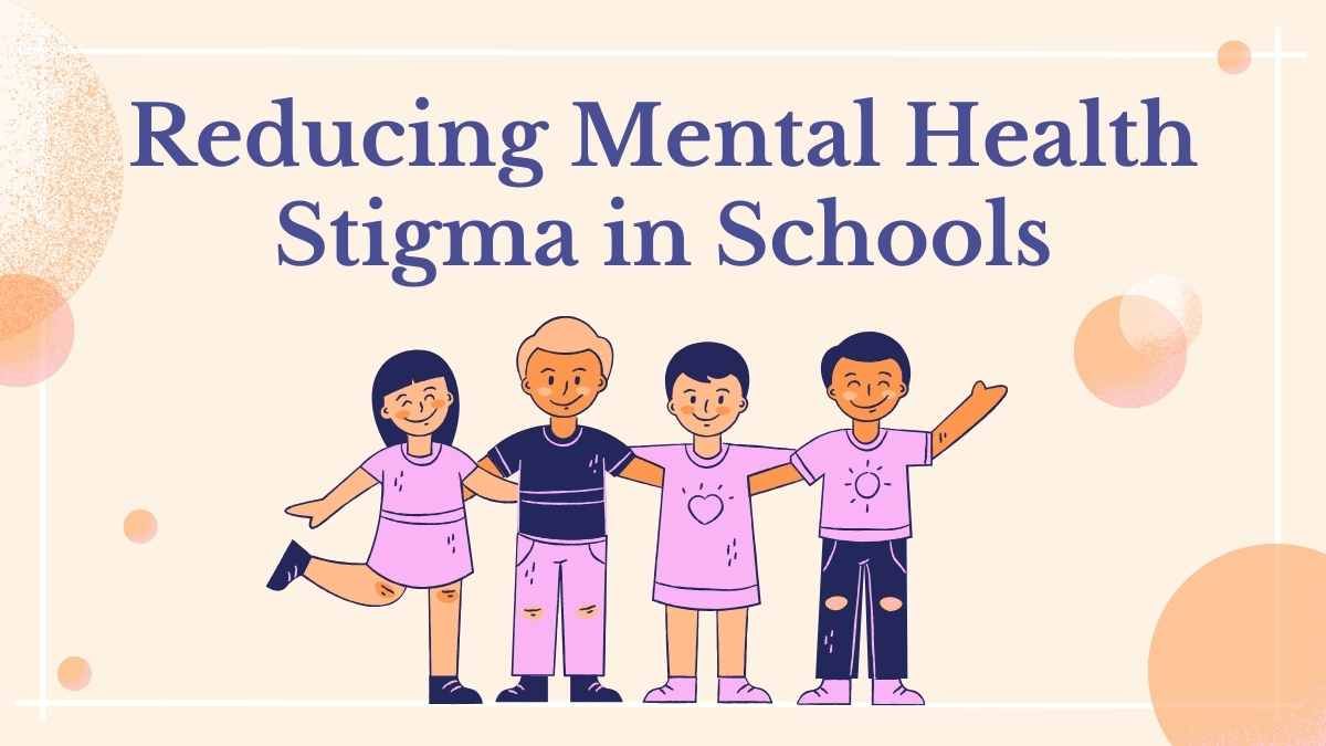 Ilustrado Reduzindo o estigma da saúde mental nas escolas - slide 0