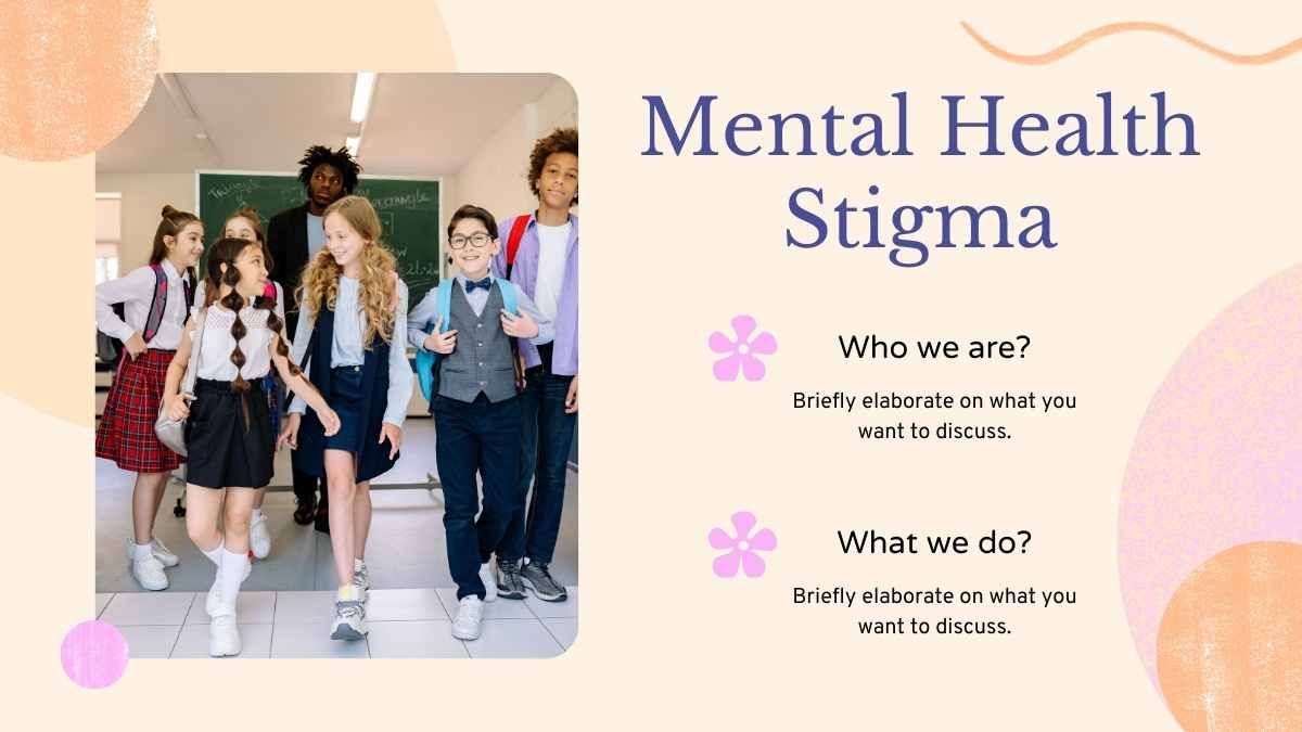 Ilustrado Reduzindo o estigma da saúde mental nas escolas - slide 5